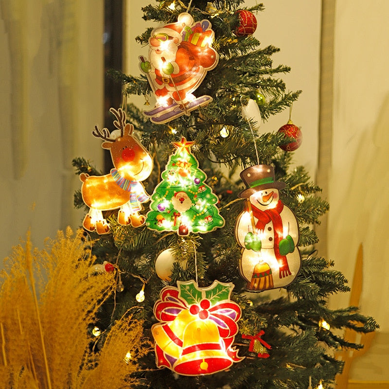 Decoração de natal iluminada - Santa Claus